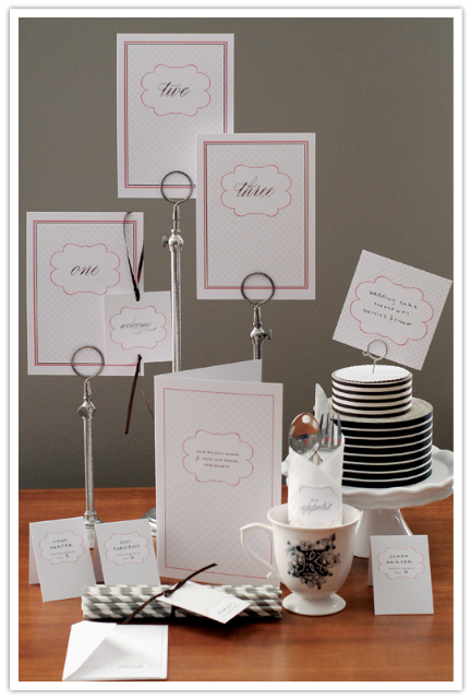 suite of FREE printable templates for table numbers place cards 